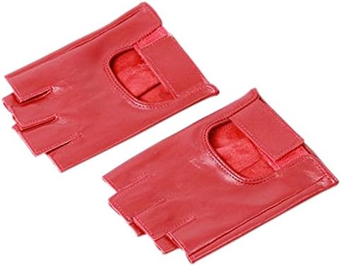 Jiuyunzhou Lady's Finger Half Climbing Driving Outdoor Gloves Red Large