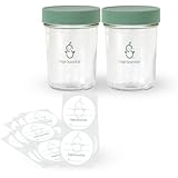Glass Snack Pack Storage Containers by Sage Spoonfuls ( 2 Pack )