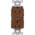 Lutron SCR-15-GFTR-SI Satin Colors 15A GFTR Electrical Socket Receptacle, Sienna