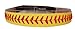 Snazzy Sports Co. Leather Softball Seam Headband (Yellow with Red Seam)
