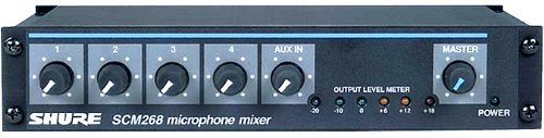 Shure SCM268 4-Channel Rackmount Microphone Mixer