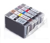 Canon CLI8 / PGI5 WITH CHIP - Multipack Set of 5 Canon Compatible Printer Ink Cartridges for Canon Pixma MP500 MP530 MP600 MP600R MP610 MP800 MP800R MP810 MP830 iP4200 iP4300 iP4500 iP5200 iP5200R iP5300 Printer Inks - CLI-8 / PGI-5 (Contains: CLI-8C, CLI-8Y, CLI-8M,CLI-8B, PGI-5BK) MP 500 MP 530 MP 600 MP 600R MP 610 MP 800 MP 800R MP 810 MP 830 iP 4200 iP 4300 iP 4500 iP 5200 iP 5200R iP 5300 - Latest Chip Installed, Ready For Use, No Fuss!