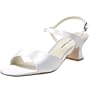 Colorful Creations Women's Lulu Anklestrap Sandal,White Dyeable Satin,12 EE(XW) US