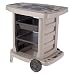 Suncast GC1500B Portable Outdoor Gardening Center with Interchangeable Shelves, Tool Storage And Utility Bin, Taupe