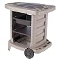 Suncast Portable Outdoor Gardening Center with Interchangeable Shelves, Tool Storage And Utility Bin, Taupe #GC1500B