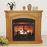 ProCom Full-Size Vent-Free Natural Gas Fireplace - 40,000 BTU, Oak by ProCom