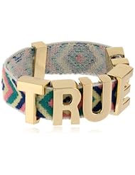 BCBGeneration Multi Color and Gold True Stretch Affirmation Bracelet, 8"