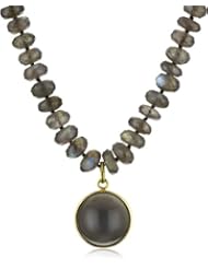 Lena Skadegard "Thaleia" Labradorite on Moonstone Drop Pendant Necklace