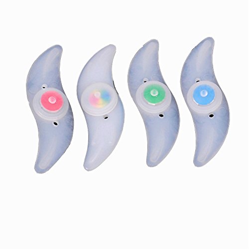 FORSUN LED Bicycle Wheel Spoke Bulb, Red Blue Green and Multi-color, Pack of 4