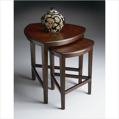 Chocolate Two Piece Nesting Tables Set