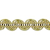 Expo International Pia Metallic Scroll Braid Trim Embellishment, 20-Yard, Gold