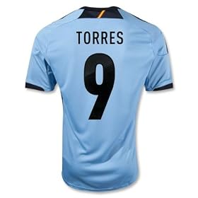 adidas #9 TORRES Spain Away 2012-13 Soccer Jersey (US Size: S)