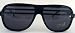 NEW HALF LENSE SHUTTER SHADES HIP HOP SUNGLASSES BLACK w LENSE