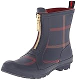 Tommy Hilfiger Women's Ryann2 Rain Boot, Blue Plaid, 10 M US