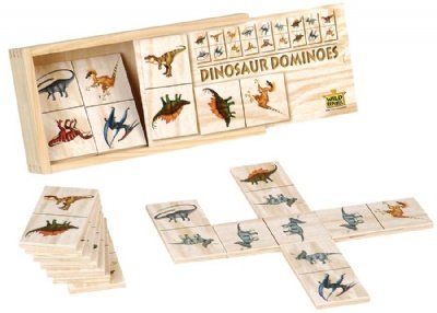 Childrens Toyshop  Toys : Wooden Dinosaur Dominoes