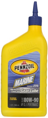 Pennzoil (4949-12PK) 80W-90 High Viscosity Marine Engine Oil - 1 Quart Bottle, (Pack of 12) On Sale