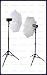 Studiohut Photography Flash Light Set Up Kit for Video and Digital Photography with two white umbrellas and light stands