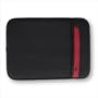 Neoprene Netbook Flip Top Skin Fit Sleeve (Black/Red) for ASUS U20A-A1 Thin and Light 12.1-Inch Laptop