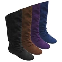 Women's Journee Collection Microsuede Slouchy Boots