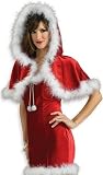 Sexy Mrs Santa Helper Red Christmas Costume Capelet