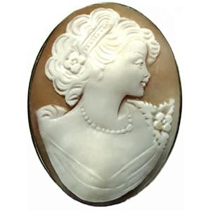 Lady Genevieve, Cameo Pin Pendant Italian Sterling Silver Master Carved... by