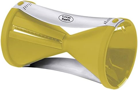 Vegetable Spiral Slicer from Loopy Apple - Make Noodles from Soft Vegetables for Healthy Eating - Create Zucchini Spaghetti that Kids Love - Sharp Stainless Steel Blades - Essential Kitchen Tool - Includes FREE Recipe Book (Yellow)