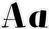 Designer Letters: 4 Spumoni Uppercase Letters in Black by Creative Teaching Press