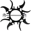 Black TRIBAL SUN BLADE Nipple Shield