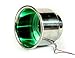 Amarine-made 3 LED Green Stainless Steel Cup Drink Holder with Drain & LED Blue Marine Boat Rv Camper - Green