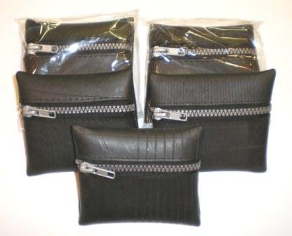 10 Recycled Black Tire Eco Friendly Coin Purse Wallets