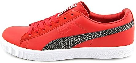 Puma Mens Clyde X Undftd Snakeskin Ribbon Red Athletic Sneakers 6.5 D US