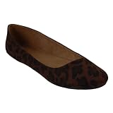 AFAR+Women+Flats+Brown+Leopard+Suede