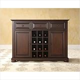 IMAGE OF Crosley Furniture Alexandria Buffet Server , Sideboard Cabinet in Vintage Mahogany