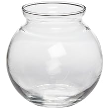 Anchor Hocking 3354K 4 Inch Diameter x 3-7/8 Inch Height, Crystal Color, Round Ivy Ball (Case of 12)