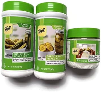Ball Pickle Mix Kit Flex Batch: (1) Kosher Dill, (1) Bread & Butter & (1) Pickle Crisp Granules