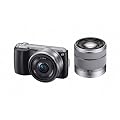 Sony NEXC3DB.CEH Compact Digital Camera System - Black (16.2MP, With 18-55mm & 16mm F2.8 Wide Angle Lens) 3inch Screen