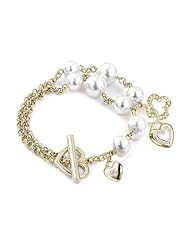 Diamond Accented Charm Bracelet Set 14k Gold