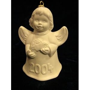#!Cheap 2004 Annual Dated Goebel Angel Bell Ornament - White - 29th Edition