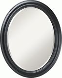 Zhivago Black Oval Wall Mirror,23.5 x 29.5 Framed