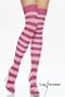Acrylic Lycra Stripe Thigh Hi (Fuchsia/Pink;One Size)