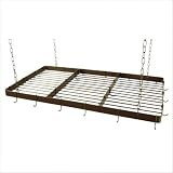 Butcher Rack with Grid 48 Pot Rack Finish: Aged Iron by 