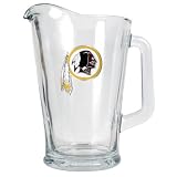 NFL Redskins 60 Oz Glass Pitcher