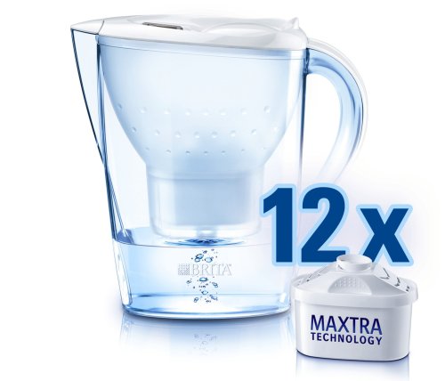 Childrens Toyshop  Küche & Haushalt : BRITA 015251 Wasserfilter Marella Cool + 12 Maxtra Kartuschen im Jahrespaket