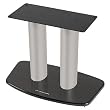 Plateau ST-CC-17 ST Series Center-channel Speaker Stand, Black, Heavy gauge steel and aluminum centers, Tops and centers available in Black baked powder-coat finish, Superior Modern Styling using real Oak, Wire management, Overall approx. height: 17"
