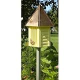 Flutterbye Butterfly House w Yellow Solid Copper Roof