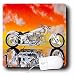 Mouse Pad Picturing Picturing Harley-Davidson Motorcycle