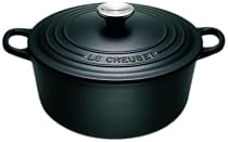 Le Creuset Cast Iron Round Casserole, Satin Black, 20 cm
