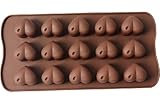 More Allforhome 15 Cavities Heart Silicone Oven Budding Ice Cream Cake Candy Making Molds Cake Pans Handmade DIY Biscuit Chocolate Mold