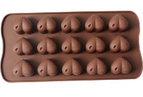 Detail image Allforhome 15 Cavities Heart Silicone Oven Budding Ice Cream Cake Candy Making Molds Cake Pans Handmade DIY Biscuit Chocolate Mold