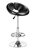 Zuo Modern Furniture Design Chalice Barstool Black Leatherette 301311